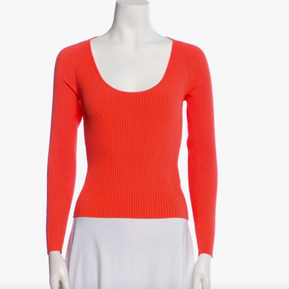 ALC Coral Scoop Neck Long Sleeve Top